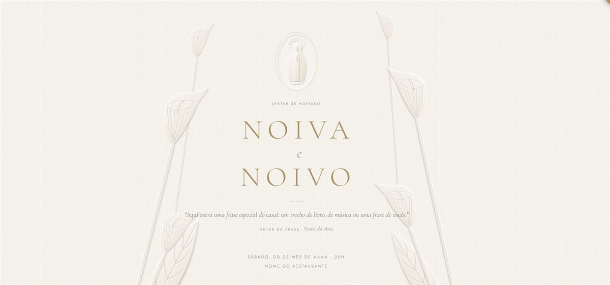 Modelo de site para jantar de noivado